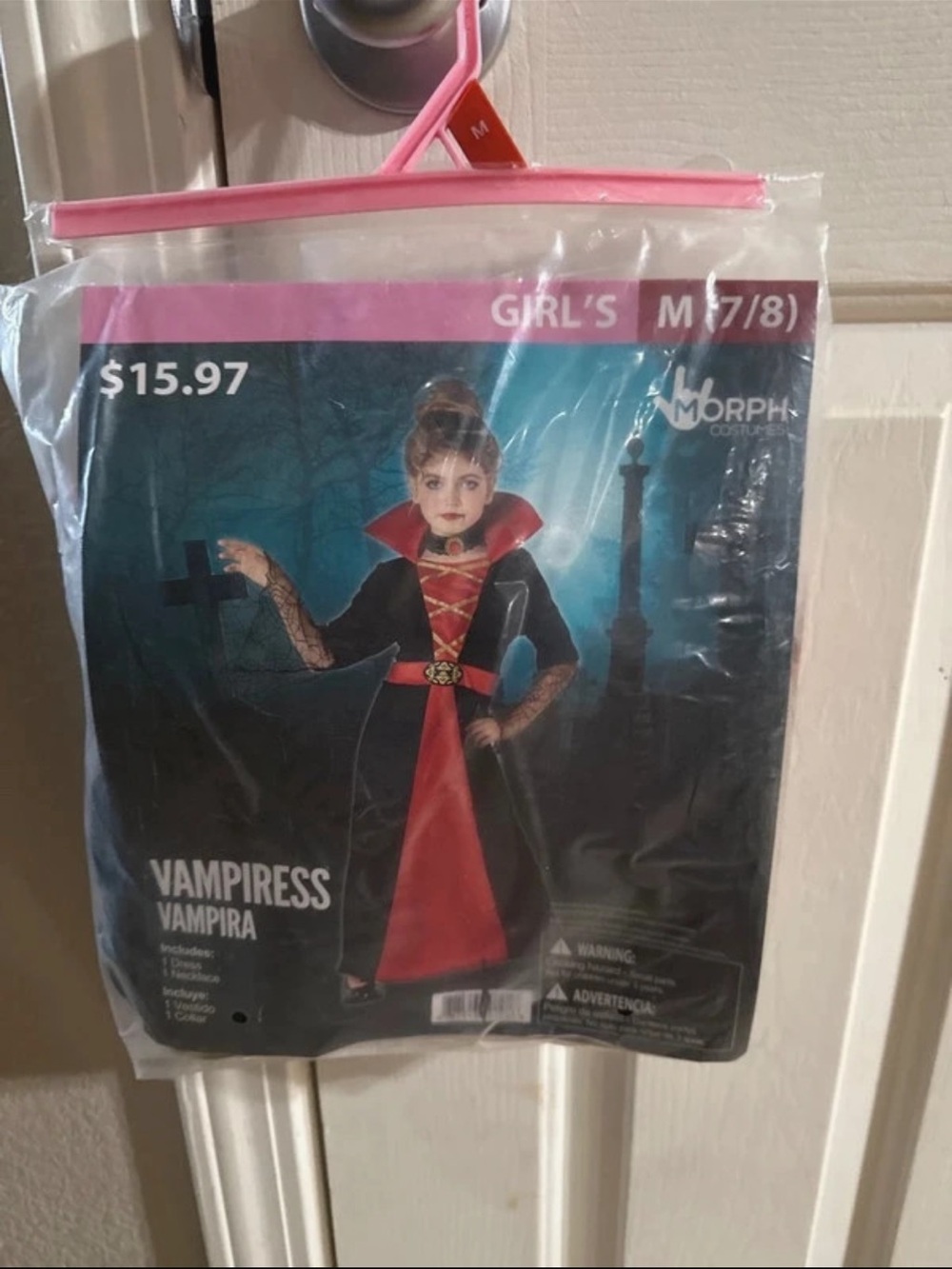 Girls Vampiress Costume - Black & Red